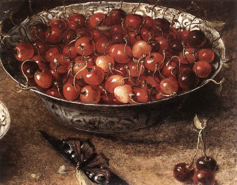BEERT, Osias Still-Life with Cherries and Strawberries in China Bowls (detail) ghmh Sweden oil painting art